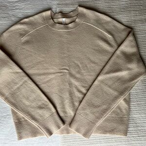 Babaton Neutral Beige Crewneck Sweater